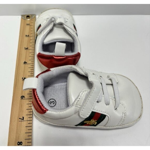 Baby Shoes Soft Sneaker Unisex Non-Slip Sole Infant First Walkers Size 3 GUC - Picture 8 of 10